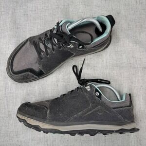 Altra Lone Peak Alpine Trail Shoes Gray Suede Hiking Sneakers Women's Size 10.5